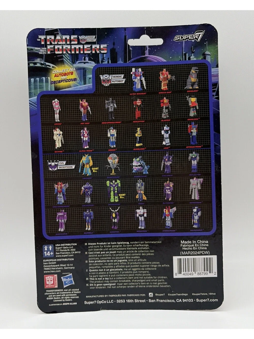 Super7 Reflection Series Transformers Arcee 3.75